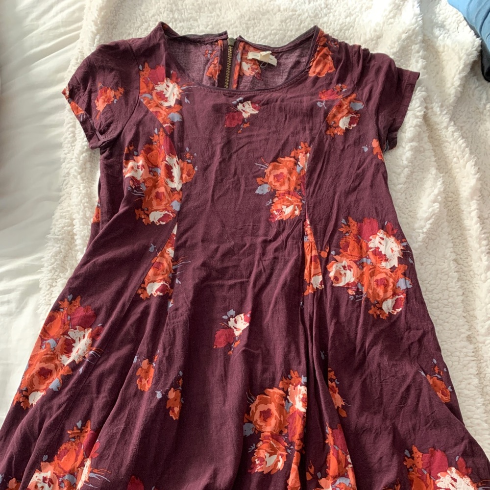 Urban Outfitters maroon floral dress